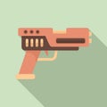 Automatic blaster icon, flat style