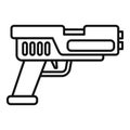 Automatic blaster icon, outline style