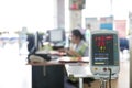 Automatic Blood Pressure Monitor in hospital. Royalty Free Stock Photo