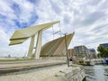 Automatic bridge at Antwerpen city, near harbour, Belgium