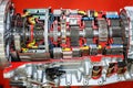 Automatic car transmission cutaway presented on a exhibition stand Royalty Free Stock Photo