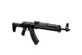 Automatic carbine isolate on white back. Weapons for police, army and special units. Black automatic rifle Royalty Free Stock Photo