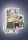 Automatic circuit breaker cross section