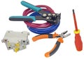 Automatic circuit breakers, pliers, cable and stripper