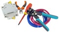 Automatic circuit breakers, pliers, cable and stripper