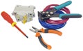 Automatic circuit breakers, pliers, cable and stripper