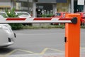 Automatic closed boom barrier on city street