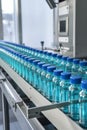 automatic conveyor belt with glass bottles of Immunizing serum AI generated