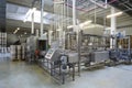 Automatic conveyor in brewery Ochakovo Royalty Free Stock Photo