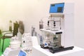 Automatic disintegration tester device or equipment of lab for process check & analysis or research property gelatin capsules or