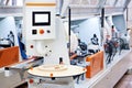 Automatic edgebander machine on factory Royalty Free Stock Photo