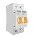 automatic electrical switches circuit breaker stock vector illustration Royalty Free Stock Photo