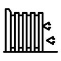 Automatic entrance icon, outline style