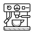 Automatic Espresso Machine Flat Icon