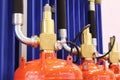 Automatic gas extinguishing installation. Modular gas fire extinguishing systems Royalty Free Stock Photo