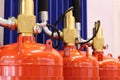 Automatic gas extinguishing installation. Modular gas fire extinguishing systems Royalty Free Stock Photo