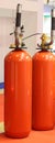 Automatic gas extinguishing installation. Modular gas fire extinguishing systems Royalty Free Stock Photo