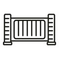 Automatic gate barrier icon outline vector. House security Royalty Free Stock Photo