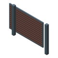 Automatic gate house icon, isometric style