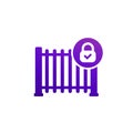 automatic gate locked icon, vector