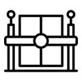 Automatic gate system icon, outline style