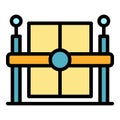 Automatic gate system icon vector flat