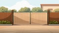 automatic gates for a country house. Royalty Free Stock Photo