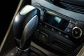 Automatic gearbox handle in the modern car
