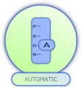 Automatic gearbox symbol and icon