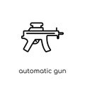 Automatic Gun icon from Army collection.