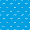 Automatic gun pattern vector seamless blue