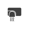 Automatic hand dryer vector icon