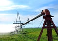 Automatic irrigation of agriculture field Royalty Free Stock Photo