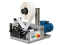 Automatic labeling machine with motor and roll Royalty Free Stock Photo