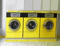 Automatic launderette with washers to washing
