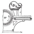 Automatic lubricator Mr. Houget and Teston, vintage engraving