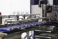 Automatic machine in a food factory. Filling equipment