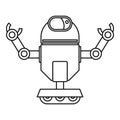 Automatic mechanism icon, outline style