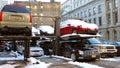 Automatic multi-story automated car parking system in New York.