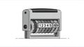 Automatic Numbering Stamp Vector Illustration Royalty Free Stock Photo