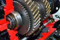 Automatic open gear box for truck. Automotive transmission repair and maintenance services Royalty Free Stock Photo