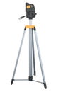 Automatic optical level with tripod, 3D rendering Royalty Free Stock Photo