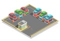 Automatic Parking Isometric Concept Royalty Free Stock Photo