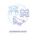 Automatic pilot concept icon