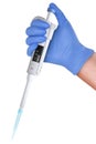 Automatic pipette on white