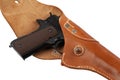 Automatic Pistol, Caliber .45 in holster