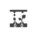 Automatic plant watering vector icon