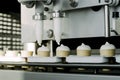 Automatic production line of ice-cream on factory