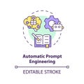 Automatic prompt engineering multi color concept icon Royalty Free Stock Photo
