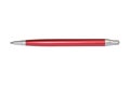 Red ballpoint pen on white background Royalty Free Stock Photo